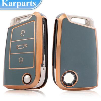 New Fashion TPU Car Flip Key Case Cover Shell For VW Volkswagen Golf 7 MK7 Tiguan MK2 For Seat Ateca Leon FR Ibiza Skoda Octavia Kodiaq