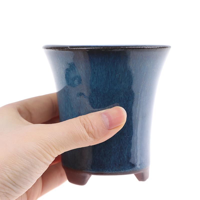 Chinese Style Bonsai Pots Breathable Stoneware Bonsai Pots With Holes Flowerpot