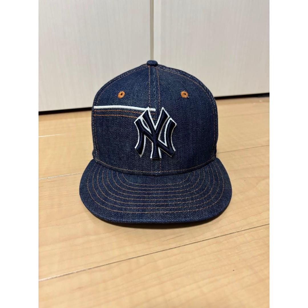 Used [Rare] New Era New York Yankees Denim 7 5/8