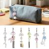 Transparent Car Ornament Flower Design Car Hanging Ornament Chic Windbell Keychain  Wrist Strap