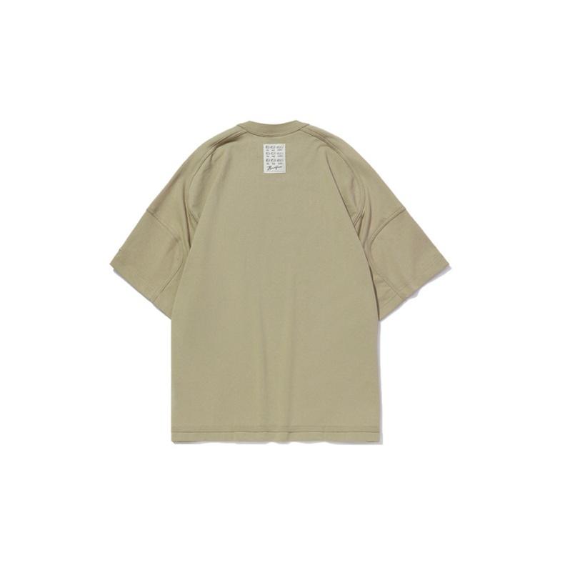 Li-Ning Badfive Loose-Fit Cultural T-Shirt Men Tops Khaki AHSQ625-2