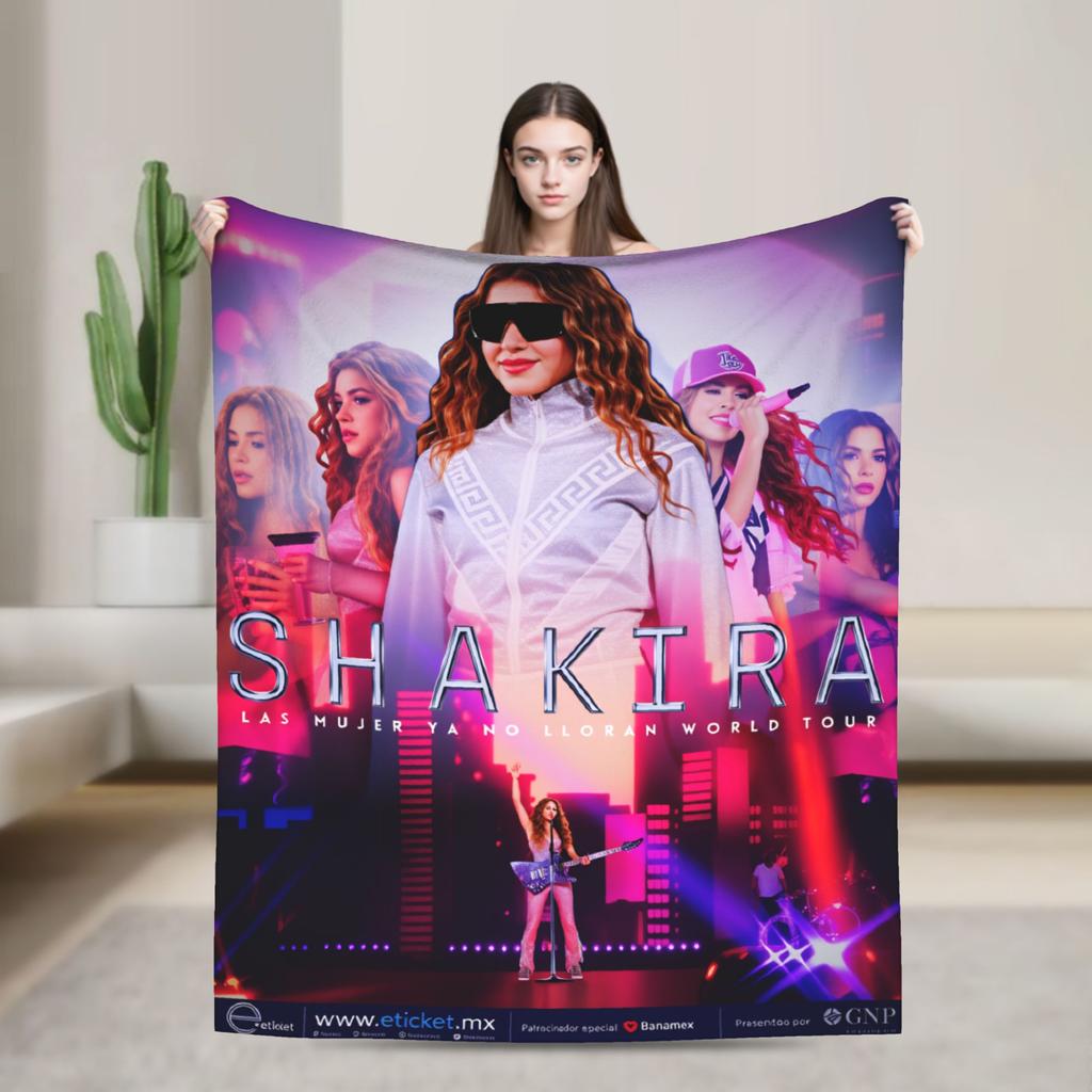 Shakira Decke Qualität Super Warm Sängerin Pop Bettwäsche Überwürfe Frühling Dekorativ Couch Sessel Sofa Bett Ästhetisch Tagesdecke