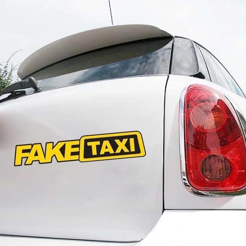 1 Pack Of Fake Taxi Stickers 20cm*5cm Vinyl Stickers Funny Car Window Stickers