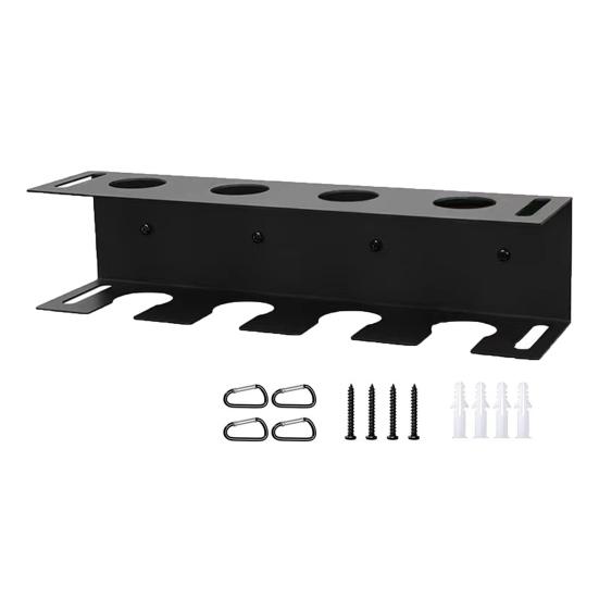 

Настенный держатель для бейсбольной биты Yousheng с 4 карабинами, прочная несущая двухслойная конструкция, простая установка, стойка для хранения бейсбольных бит чёрный