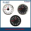 ELING 52mm 2" Clock Meter Gauge 12-hour Format with Red Backlight 12V/24V for Boat Car Truck Waterproof Auto Accessories