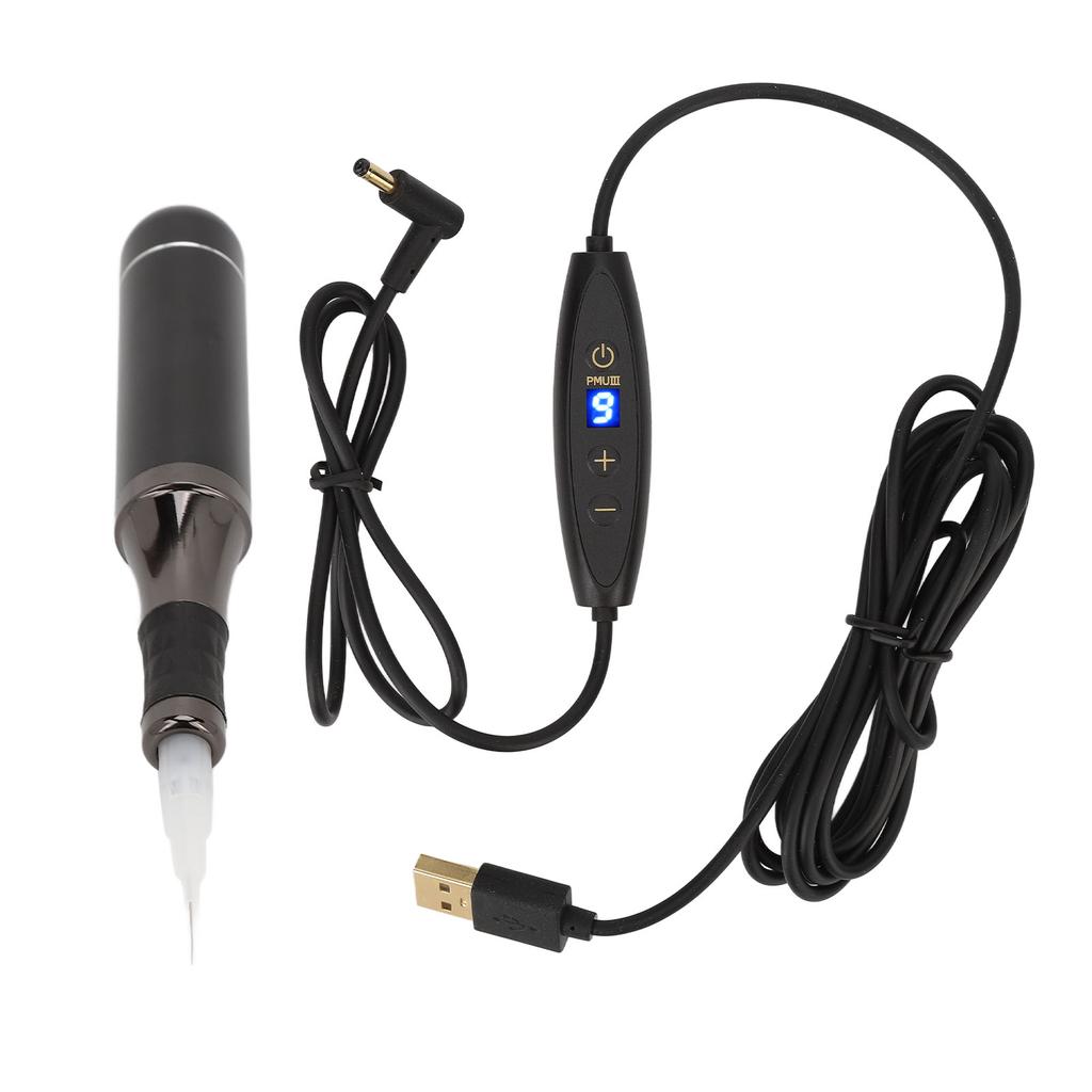 Tattoo Machine Micropigmentation Eyebrow Eyeline 9 Gear Speed PMU Permanent Makeup Pen 100‑240V US