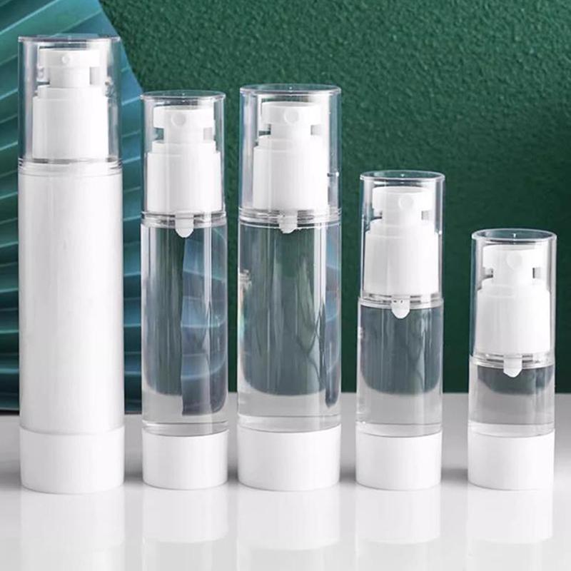 15/30/50/100ml Clear Airless Cosmetic Cream Pump Bottle Travel Size Dispenser Makeup Container For Cream Gel Lotion