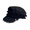 Cool Black Y2K Hat Girl Double Layer Lace Outdoor Sun Hat Versatile Lace Beret Caps  Women Ladies
