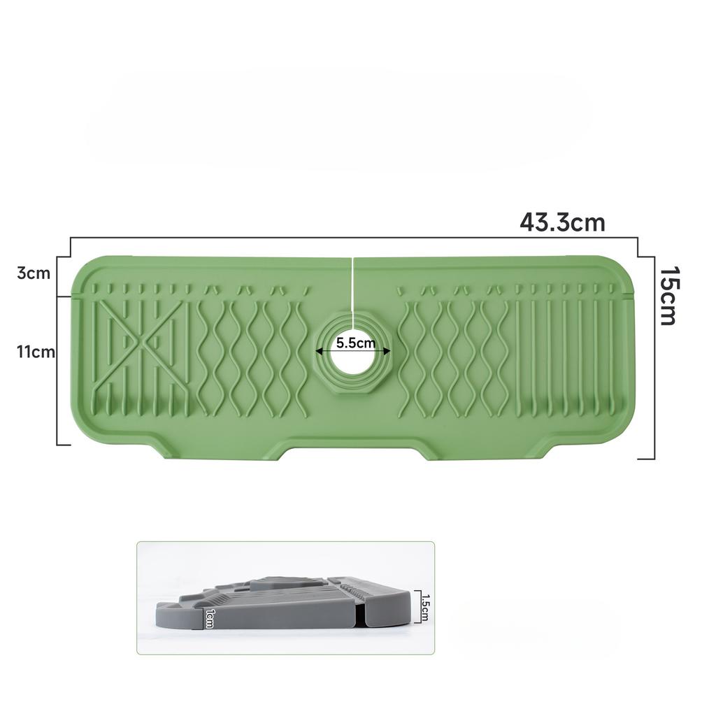 43.3" X 17.5" Large Extended Size Kitchen Drain Board with 5° Slope for Self-Drainingl, Dishwashing Essentials|Modern Kitchen Sink|Durable Kitchenware