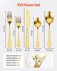 100-Piece Silverware Set Stainless Steel Cutlery Flatware Utensils for 20