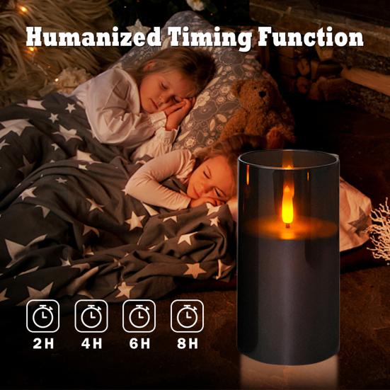 Flameless LED Candles Battery Operated Flickering Fake Electric Pillar Candles with Remote Control for Weddings Holiday Home Decor