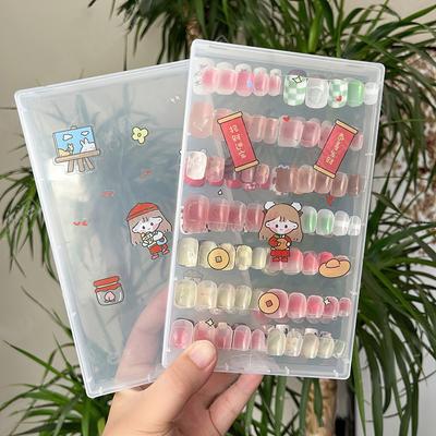 1 Pezzo Accessori per Unghie Manicure Colorati Gioielli Display Board Scatola Plastica Trasparente Organizzatore Trucco Scatola Portaoggetti