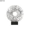Abstract Black Lines Circular Ring Ornaments Desk Decoration Modern Crafts Creative Resin Ring Statue Room Aesthetic Decor