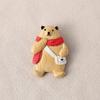 Guitar Bear Animal Pin Scarf Bear Badge Exquisite Sweater Wooden Brooch  Party