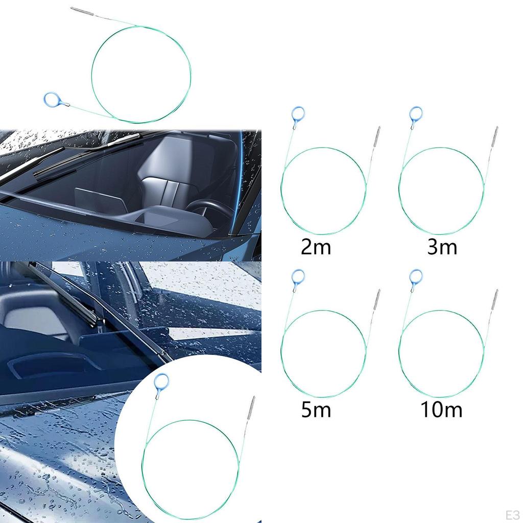Auto Sunroof Drain Cleaning Tool Car Tube Flexible Brush Windshield Wiper Hole Long Pipe Cleaner
