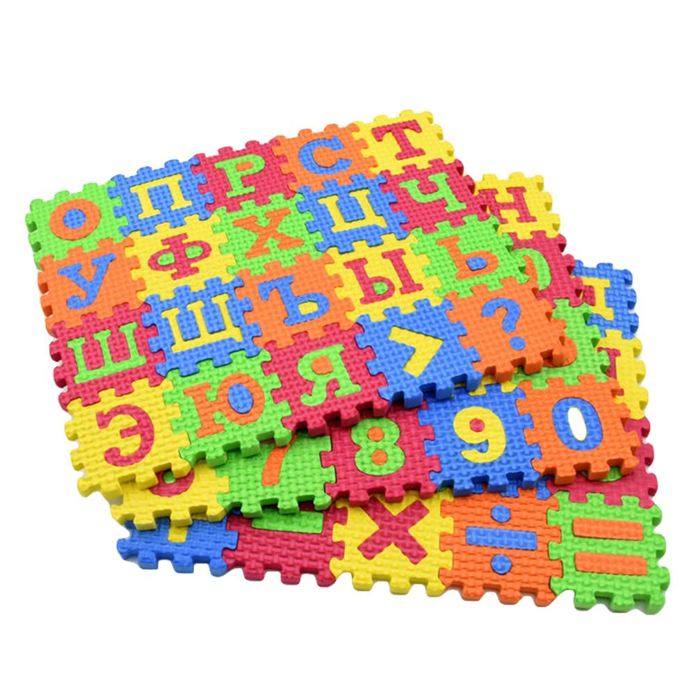 Interest Cultivation Baby Gifts Kids EducationToy Learning Preschool 60Pcs/Set Russian Alphabet Mat Carpet