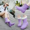 Regenstiefel Damen Mid-Calf Regenstiefel Rand Verschleißfeste Leichte Watschuhe Küchengaloschen