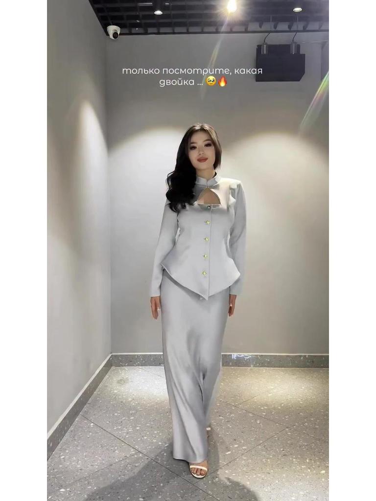 2025 Autumn Sexy Long Sleeve Fashion Dress Set for Women