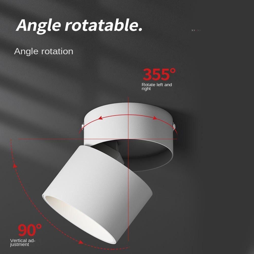 Surface Mounted Led Spotlight Foldable Downlight Natural White/ 3 Colors Led Down Light  Hallway