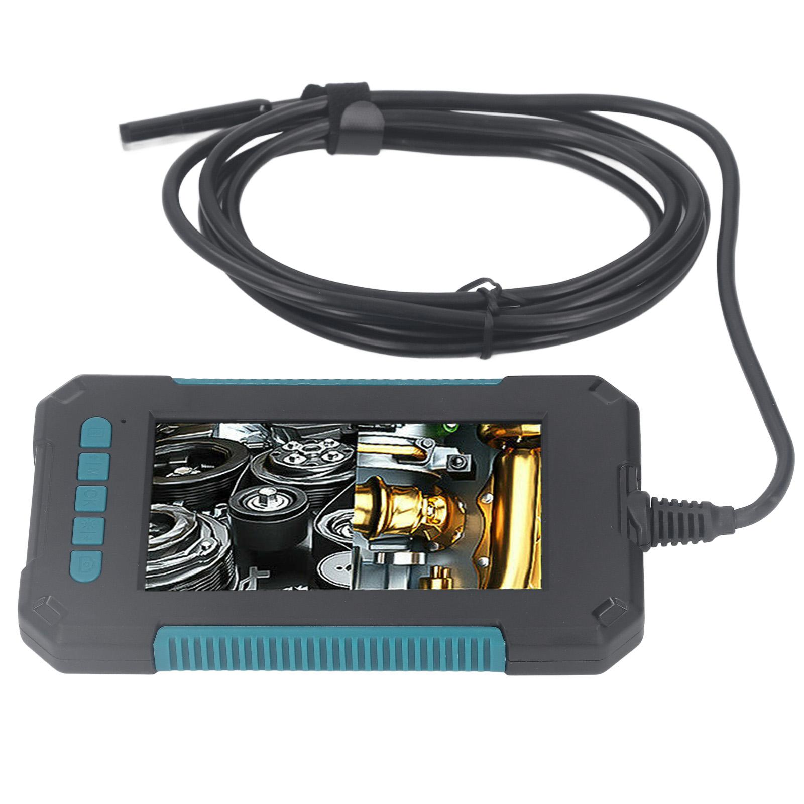 

4.3in Industrial Endoscope Dual Lens 1080P 8mm Handheld Inspection Camera Borescope with Hard Wire for Repair 2m 6.6ft