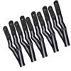 Lot de 5 Ceintures sans boucle Perforation libre Sans renflement Sans tracas Ceinture en sangle pour accessoires de pantalon(Rayure Bleue et Blanche )