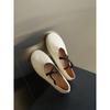 "Sheepskin Edition" Leather New Cross Ballet Shoes Women's Round Head Shallow Mouth Versatile Mary Jane Single Shoes Women