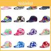 Print Dye Tie Baseball Cap Hip Hop Color Block Graffiti Visor Hat Protection Sun