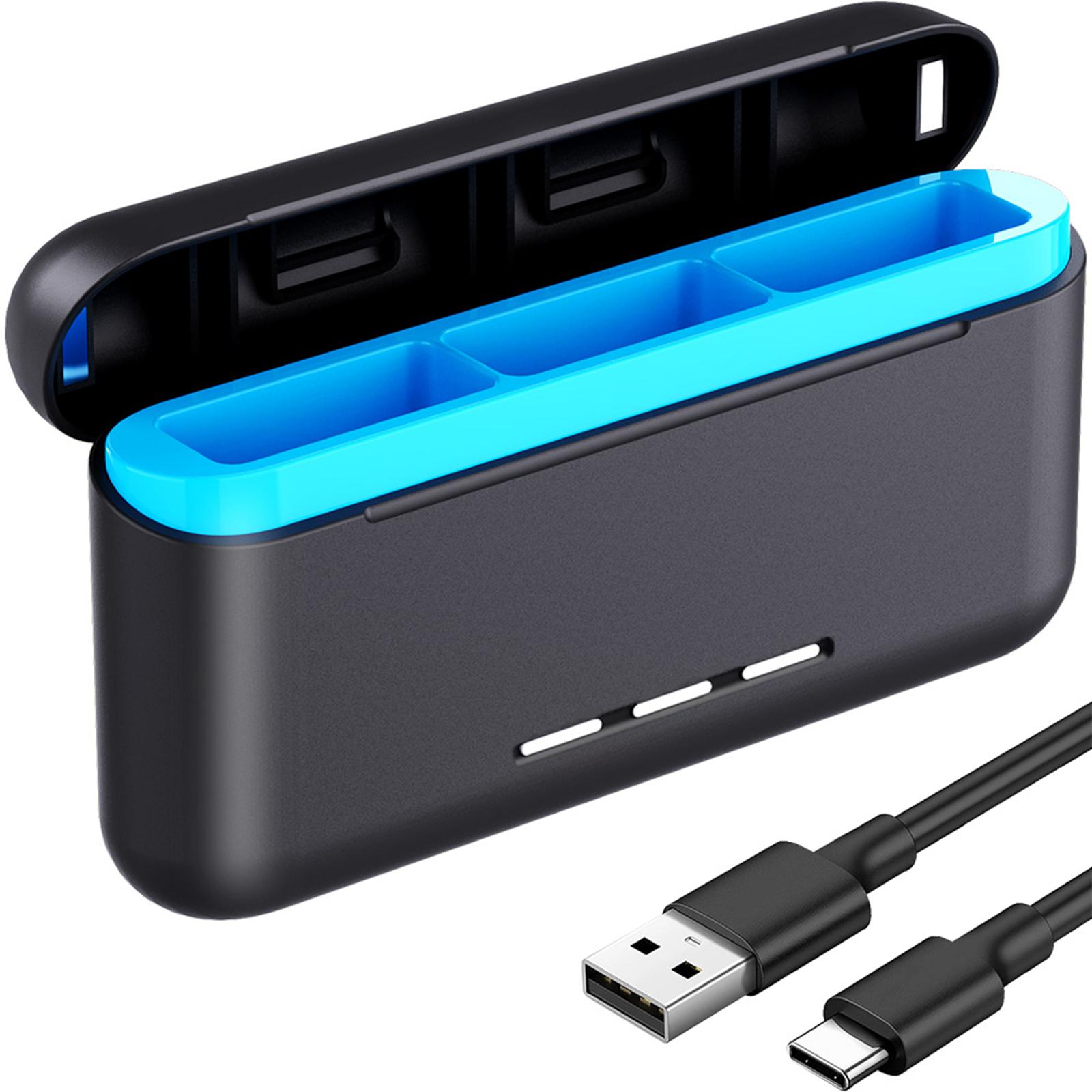 

3 Slots Battery Storage Case with Smart Power Indicator Fast Charging Case Fast Charger Hub for GoPro HERO12/HERO11/HERO10/HERO9 China Mainland