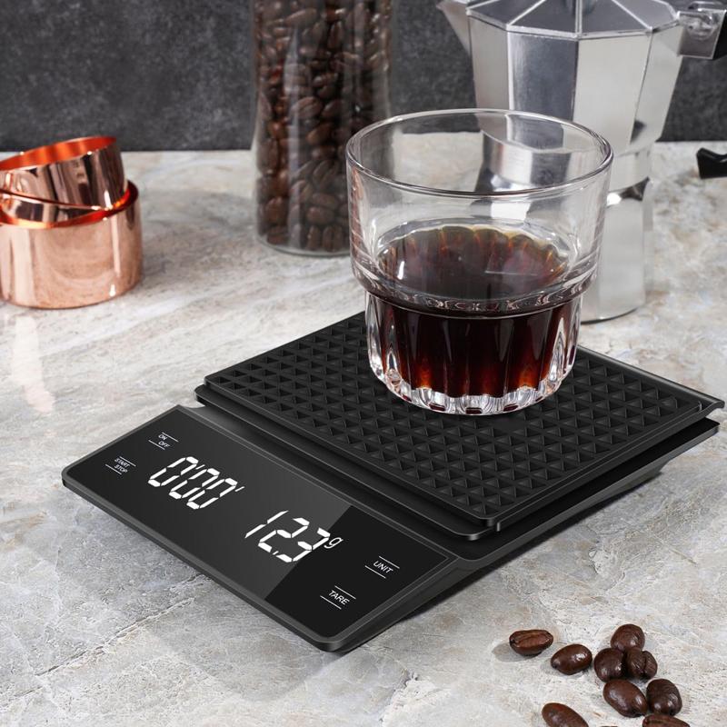 3kg 0.1g Digital Coffee Scale with Timer LED Screen Espresso High Precision Measures Kitchen Scale LCD Digital Kitchen Scale