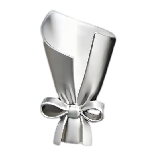 

Brooch Miniature Vase Design Lightweight Alloy Brooch with Bowknot Smooth Lustrous Finish Wearable Pin Art Accessory