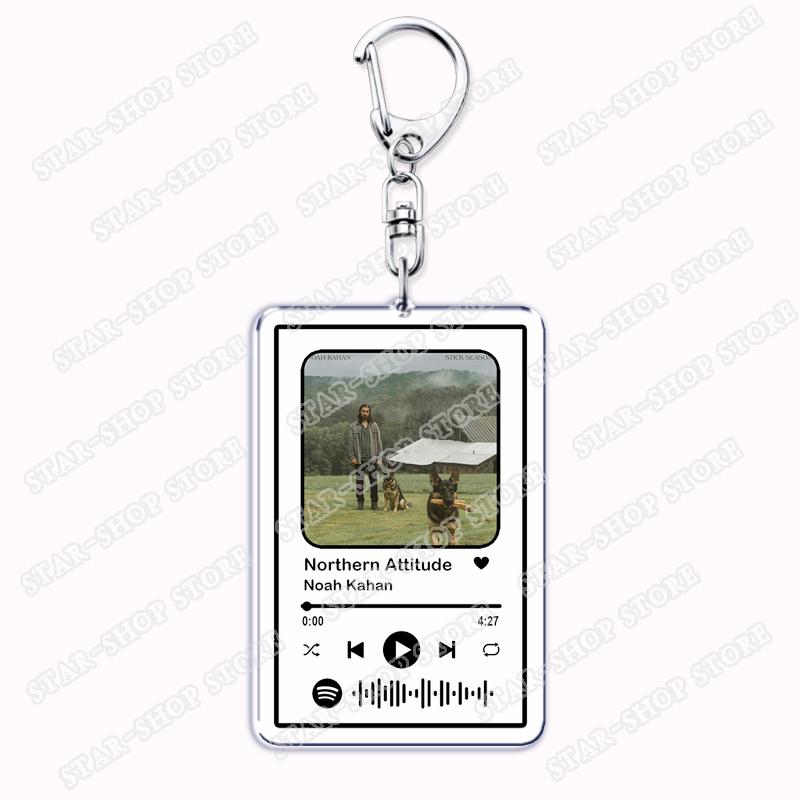 

Popular Singer Noah Kahan Songs Keychains for Women Accessories Bag Stick Season Music Code Keying Jewelry Fans Friends Gifts