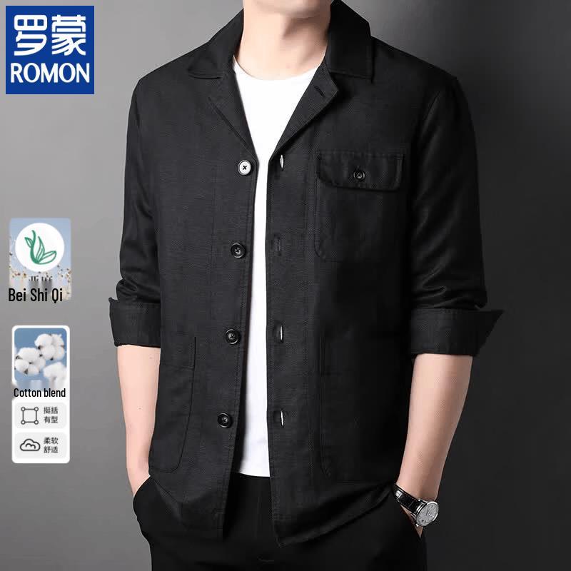 ROMON Men s Cotton Linen Slim Fit Casual Blazer 2XL
