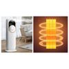 Mesh Grille Touch Buttons Freestanding Air Cooling Unit Fan Cylindrical Body