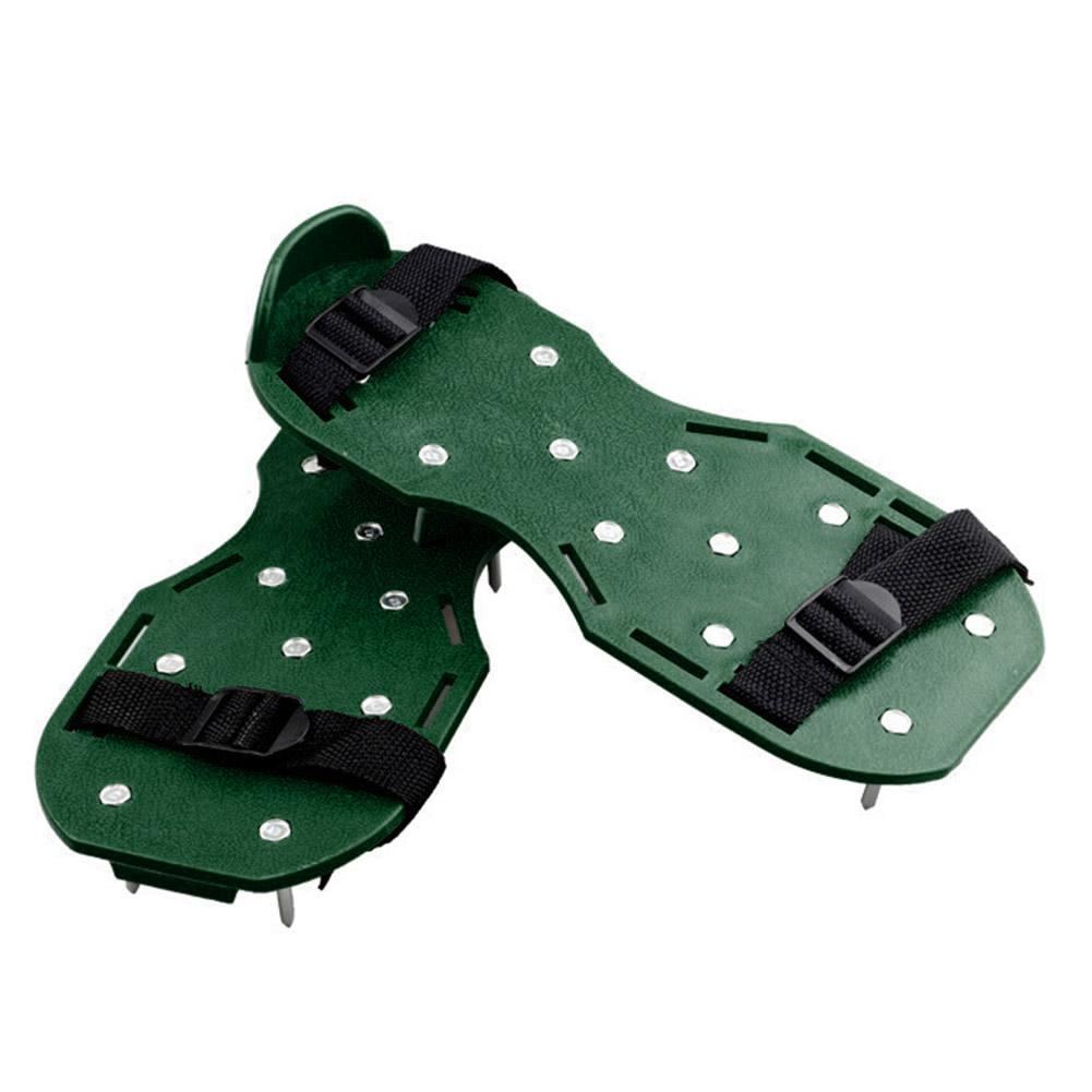 Garden Aerator Sandals for Aerating Lawn Soil Shoes Gardening Walking Aerator Nail Shoes Lawn Aerator Shoes with AdjustableStrap
