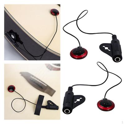 Microphone Piezo Pickup, Guitar Violin Pickup for Guitar, Ukulele, Violin, Bass &