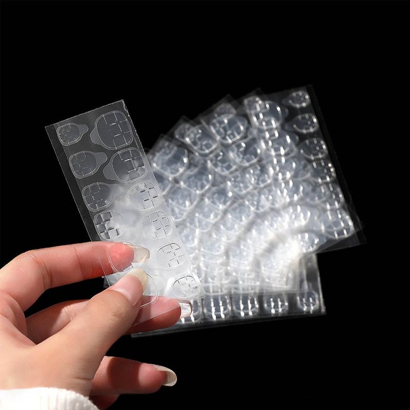 Clear Flexible Fake Nail Glue Sticker Breathable Jelly Double Sided Adhesive Tab