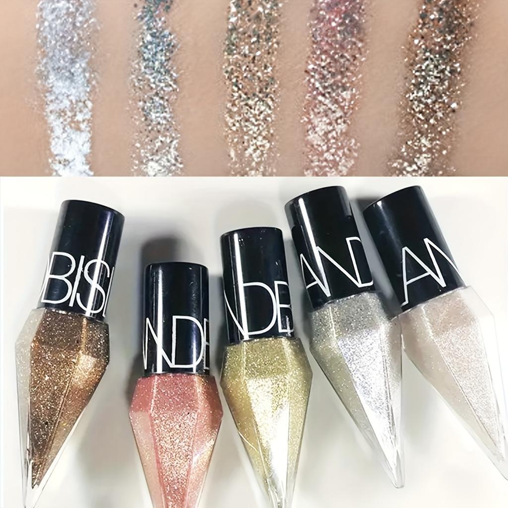 5Pcs/set Sparkling Liquid Eyeliner Pearlescent Color Quick Dry Waterproof Not Easily Smudging Liquid Eyeliner Stick