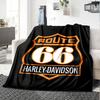 1pc Harley-Davidson Blanket, Gift, for Men and Women, Soft Blanket, Good for Sofa Bed Couch Travel, Lightweight Flannel Blanket
