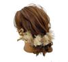 Dried Flower Hair White and Japanese Hair Accessory Ornament, Gold, Headpiece, Coming-of-Age Ceremony, Wedding, Clothing, Baby's Breath, Furisode,