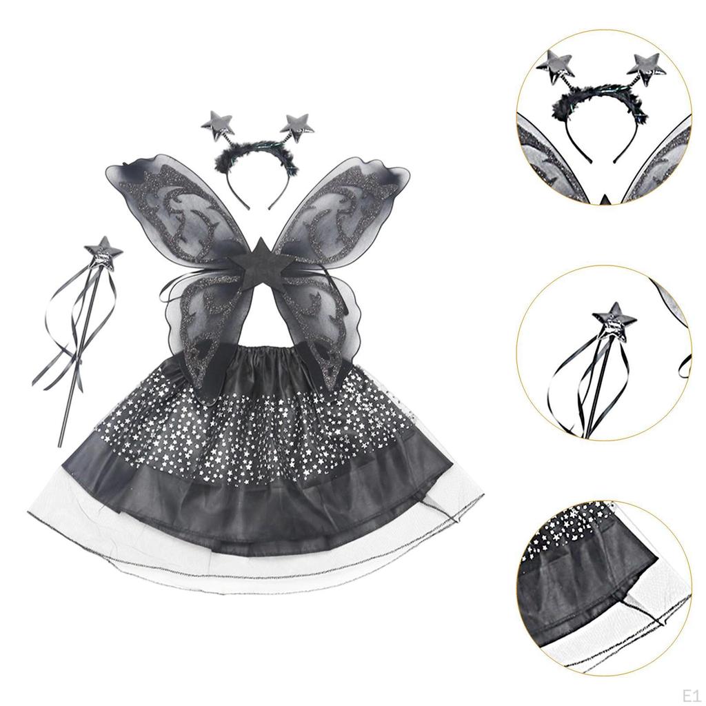 Tutu Skirt Set Angel Wing Kids Cosplay for Halloween Holiday Masquerade Carnival