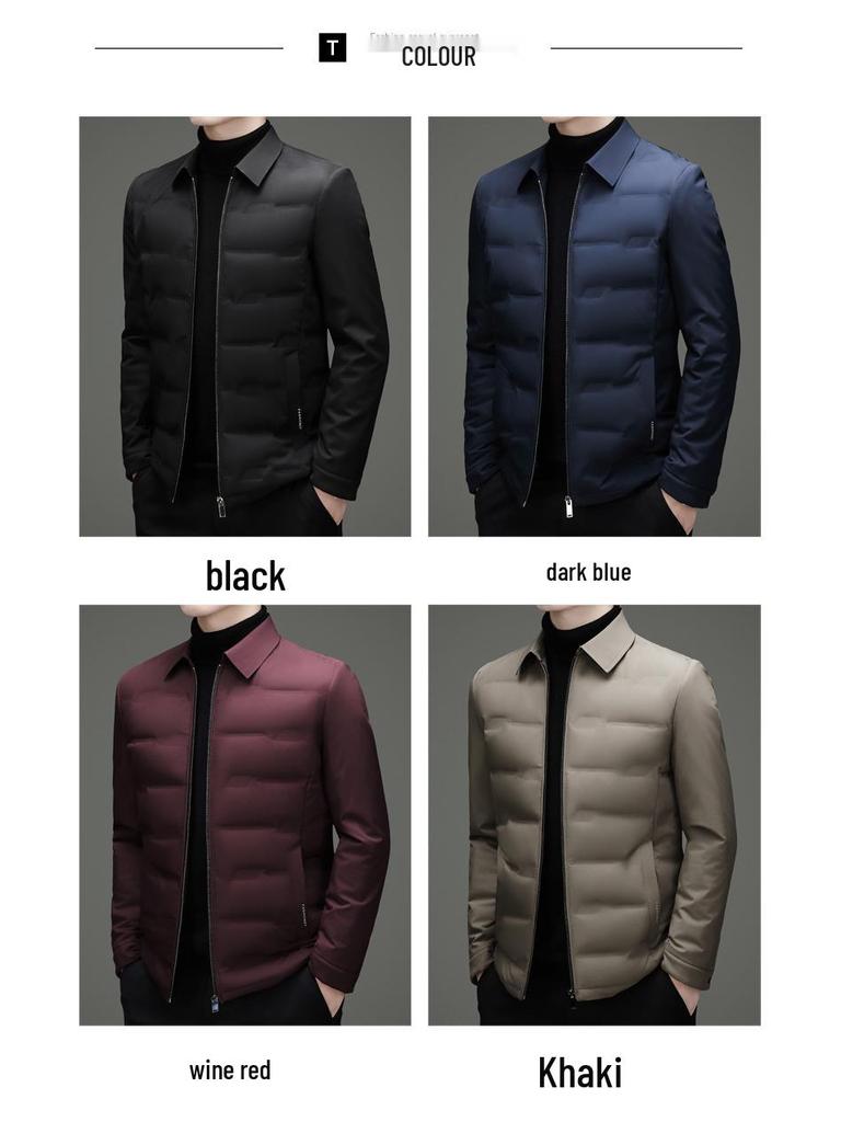 Men's Business Casual Lapel Down Jacket - Autumn/Winter 2025
