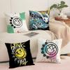 Famous Punk Band B-Blink-182 Cushion Cover Short Plush Double-Sided Print Square Throw Pillow Covers Sofa Home Cushion Decor