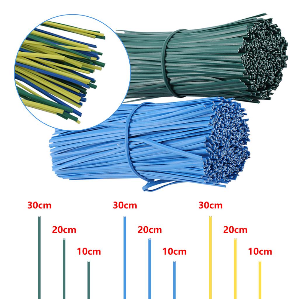 100PCS Oblate Gardening Cable Ties Reusable Iron Wire Twist Tie for Flower Plant Climbing Vines Multifunction Coated Fix Strings