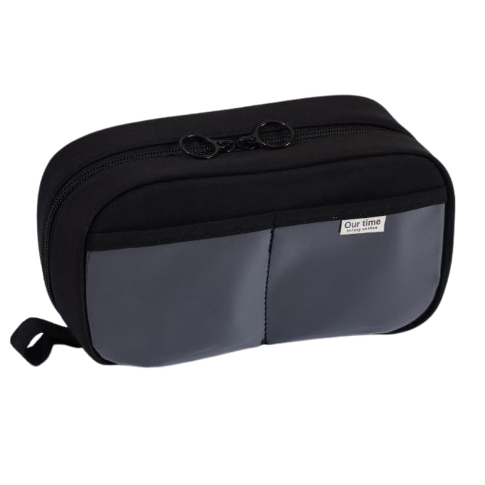 ideamall Пенал Большой Канцелярский Простой Дизайн Пенал, Вместимость, Многофункциональный, Хранение, Портативный, (черный) чёрный