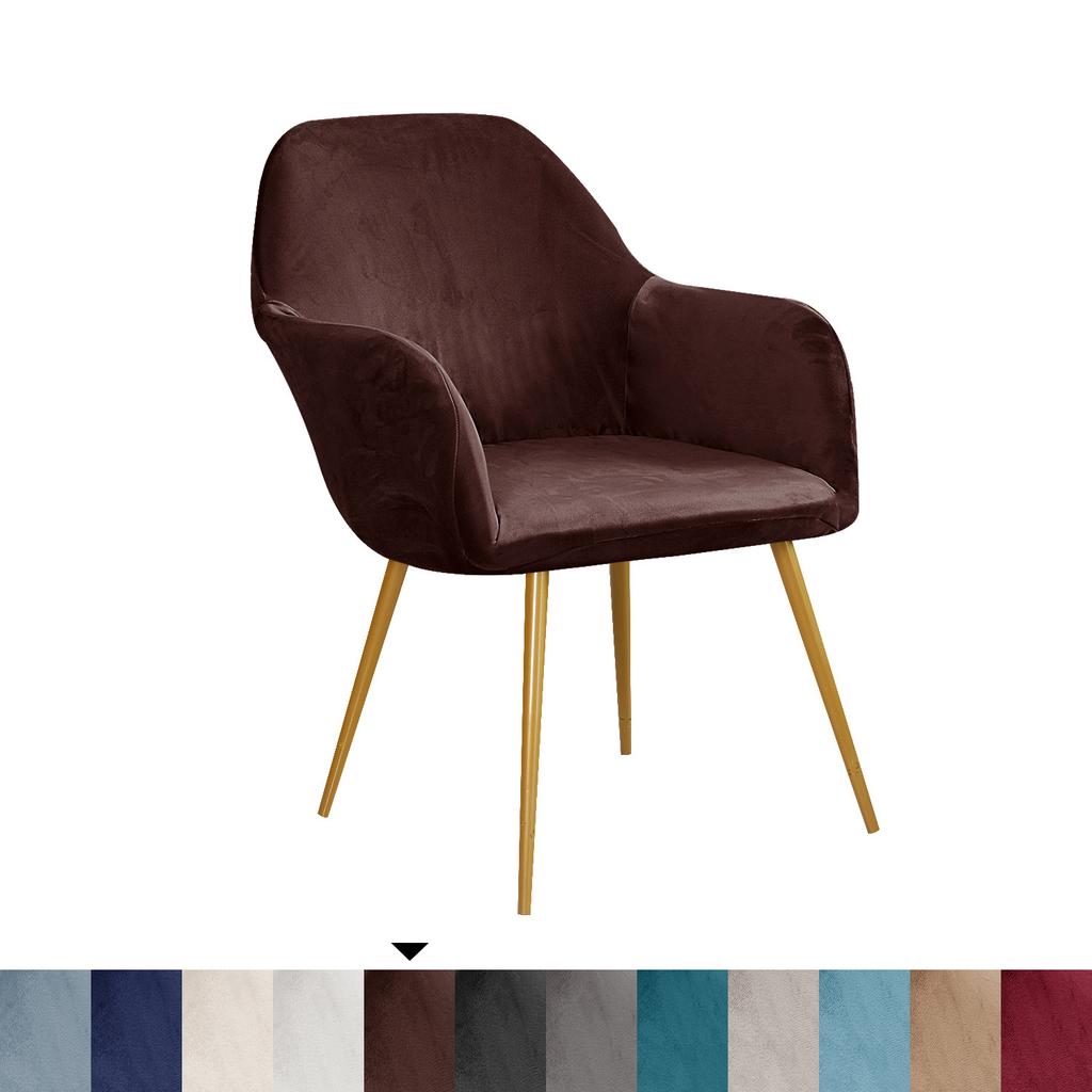 1/2/3 Pcs Bar High Arm Chair Cover Elastic Velvet  Chair Seat Covers Washable Dining Chair Slipcovers Office Chair Covers