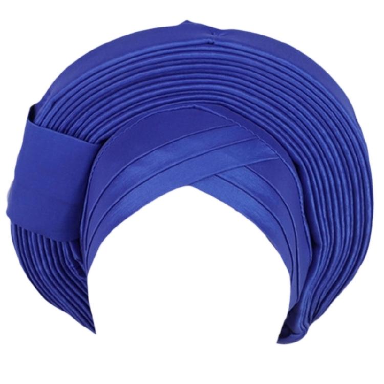 

Fashionable African Head Scarf Wrap for Casual Wear Travel and Parties королівський синій колір