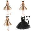Adorable Leopard Giraffe Tiger Cosplay Costume Set For Girls