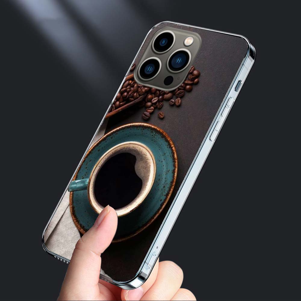 Newly Baked Coffee Beans Phone Case For Iphone 16E 15 Pro 14 Plus 17E 16 17 Pro Max Air 11 12 13 Mini Shockproof Capa Cute Co