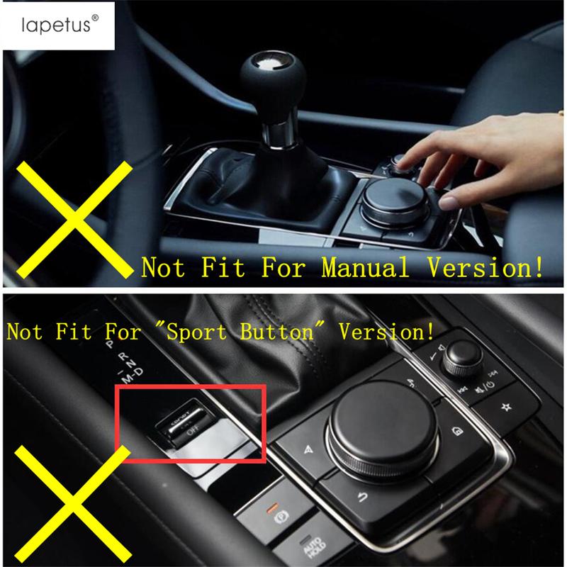 Central Control Front Water Cup Holder Gear Panel Cover Trim For Mazda 3  - 2025 ABS / Stainless Steel Interior Accessories