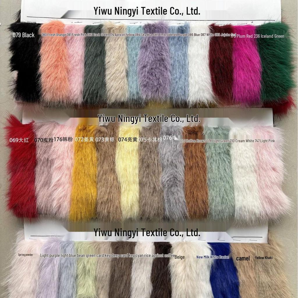In stock 1300g Little Fox Fur Coat: Golden Fox Long & Short Hair Plush Toy Shoe Materials.
